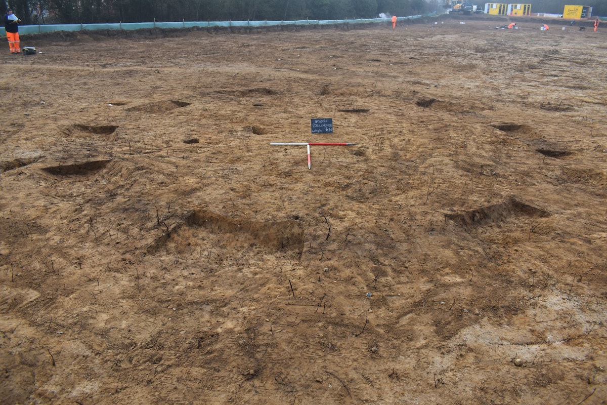 Ring gully looking south at Europa Way excavation site